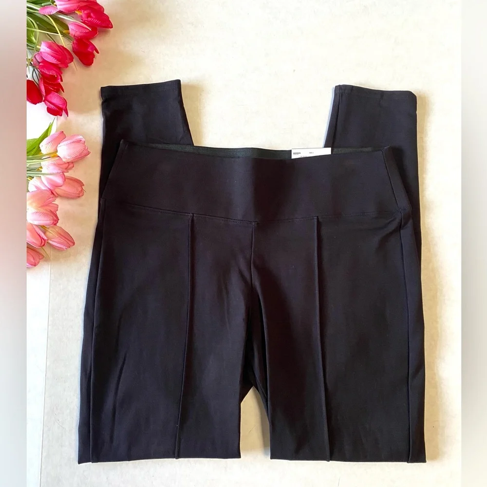 Nine West Black Mid Rise Stretch Knit Pants - Picture 6 of 8